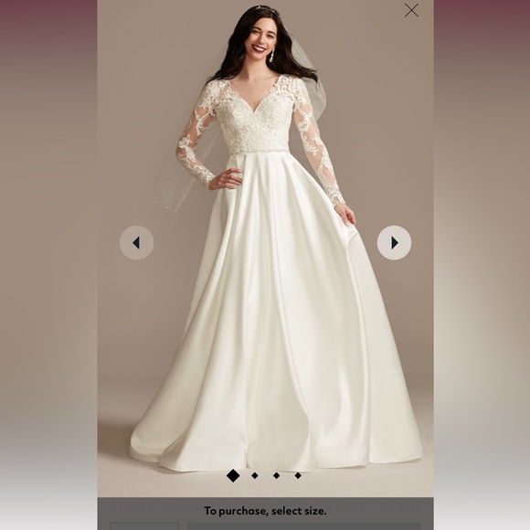 NWT Plus Size Oleg Cassini Wedding Dress - Picture 1 of 9